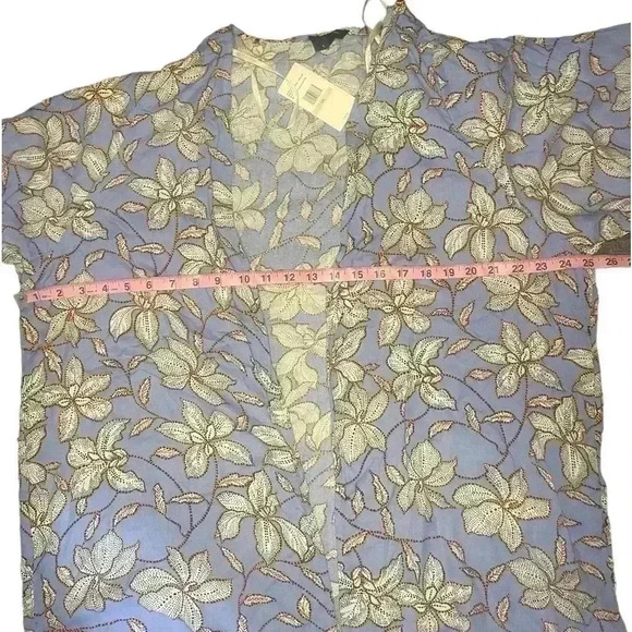 Jessica Simpson NWT Open Duster Two Large Slits Floral Pattern Size 2X - Picture 13 of 13